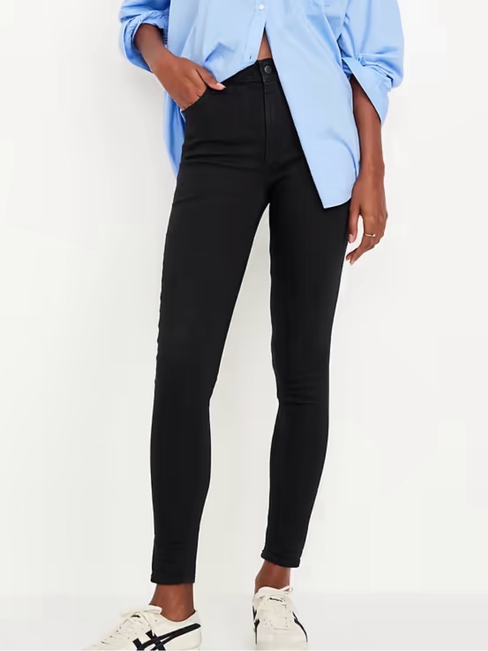 Old Navy Women's High-Rise Wow Super-Skinny Jeans - Black (8 short)